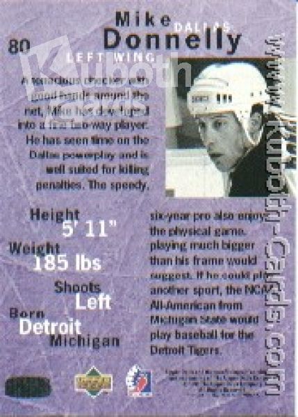 NHL 1995/96 Be A Player - No 80 - Mike Donnelly