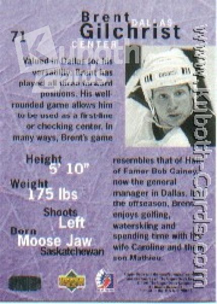 NHL 1995/96 Be A Player - No 71 - Brent Gilchrist