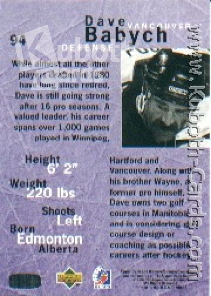 NHL 1995/96 Be A Player - No 94 - Dave Babych