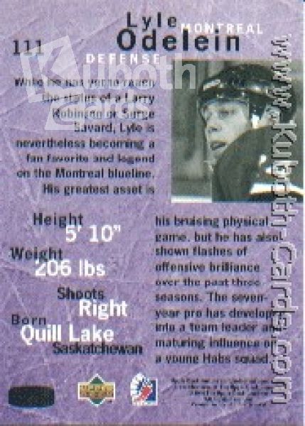 NHL 1995 / 96 Be A Player - No 111 - Lyle Odelein