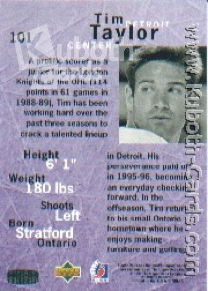 NHL 1995 / 96 Be A Player - No 101 - Tim Taylor