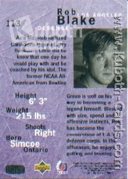 NHL 1995 / 96 Be A Player - No 113 - Rob Blake