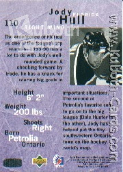 NHL 1995 / 96 Be A Player - No 110 - Jody Hull