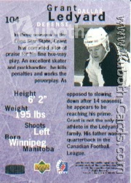 NHL 1995/96 Be A Player - No 104 - Grant Ledyard