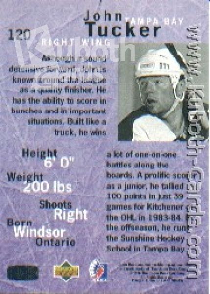 NHL 1995/96 Be A Player - No 120 - John Tucker