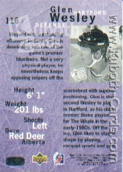 NHL 1995 / 96 Be A Player - No 116 - Glen Wesley