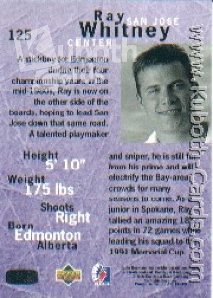 NHL 1995/96 Be A Player - No 125 - Ray Whitney