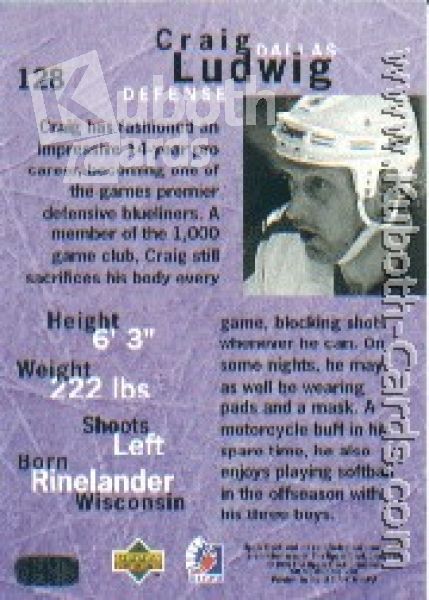 NHL 1995/96 Be A Player - No 128 - Craig Ludwig