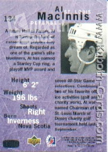 NHL 1995 / 96 Be A Player - No 134 - Al MacInnis