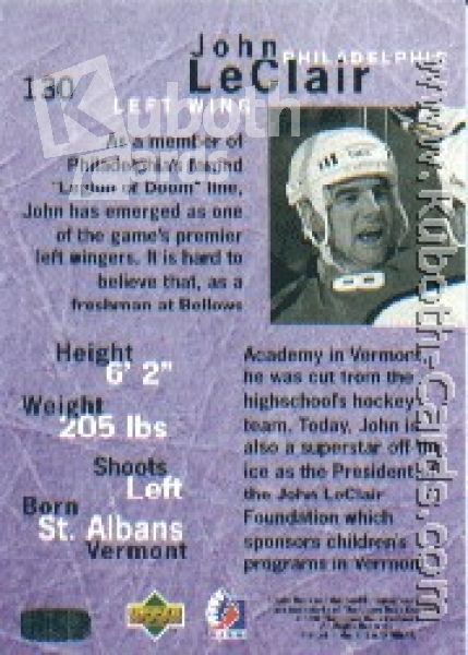 NHL 1995 / 96 Be A Player - No 130 - John LeClair