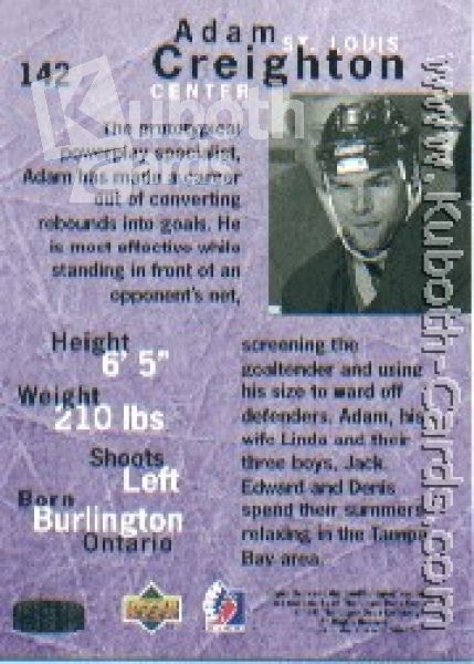 NHL 1995 / 96 Be A Player - No 142 - Adam Creighton