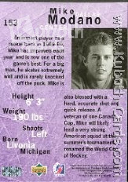 NHL 1995/96 Be A Player - No. 153 - Mike Modano