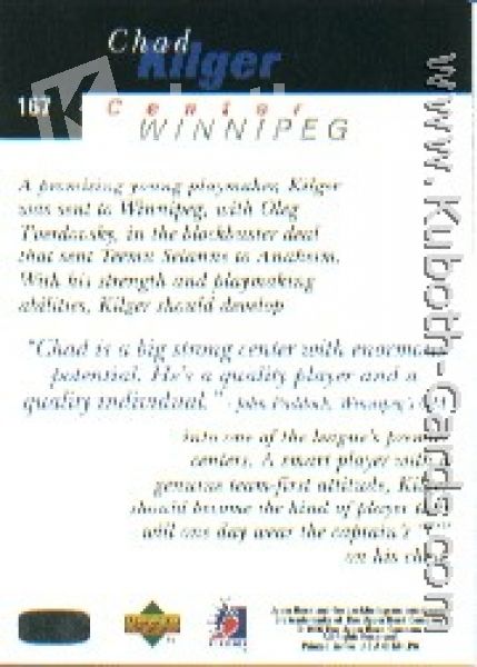 NHL 1995 / 96 Be A Player - No 167 - Chad Kilger