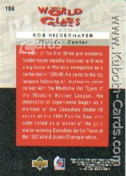 NHL 1995 / 96 Be A Player - No 184 - Rob Niedermayer