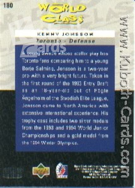 NHL 1995 / 96 Be A Player - No 180 - Kenny Jonsson