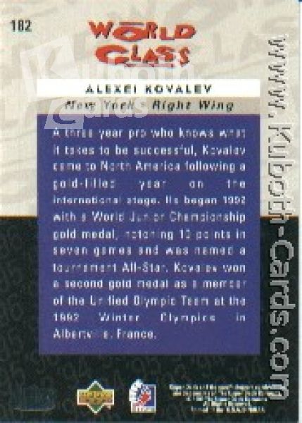 NHL 1995/96 Be A Player - No. 182 - Alexei Kovalev