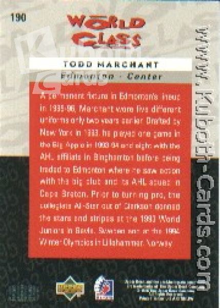 NHL 1995/96 Be A Player - No 190 - Todd Marchant