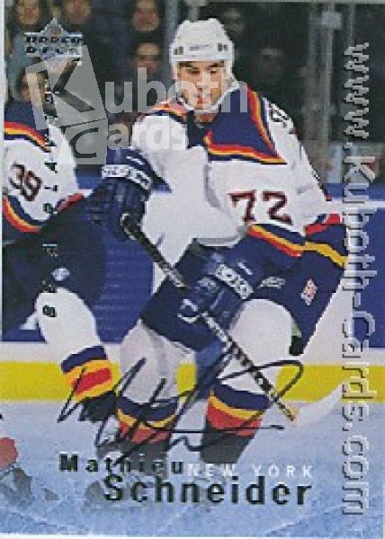 NHL 1995 / 96 Be A Player Autographs - No S20 - Schneider