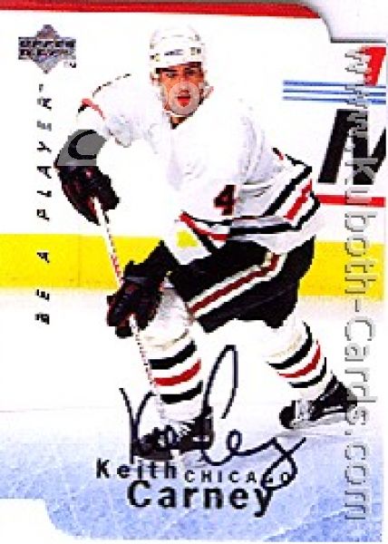 NHL 1995 / 96 Be A Player Autographs Die Cut - No S9 - Keith Carney