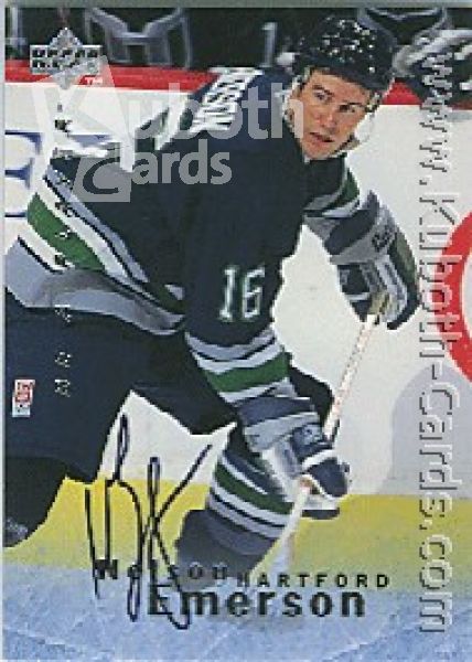 NHL 1995/96 Be A Player Autographs - No S38 - Emerson