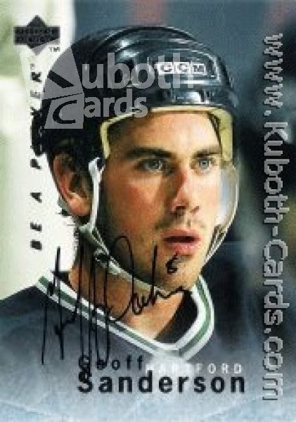 NHL 1995 / 96 Be A Player Autographs - No S62 - Sanderson