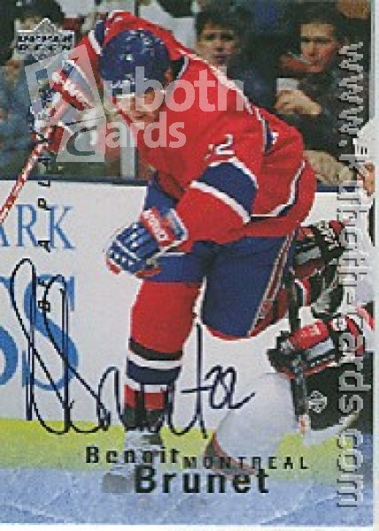 NHL 1995 / 96 Be A Player Autographs - No S86 - Brunet