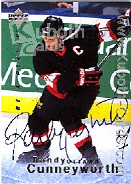 NHL 1995 / 96 Be A Player Autographs - No S81 - Cunneyworth