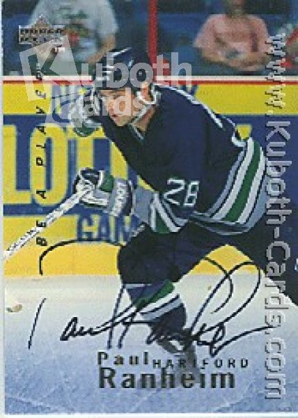 NHL 1995 / 96 Be A Player Autographs - No S87 - Ranheim