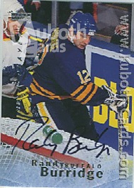 NHL 1995 / 96 Be A Player Autographs - No S114 - Burridge