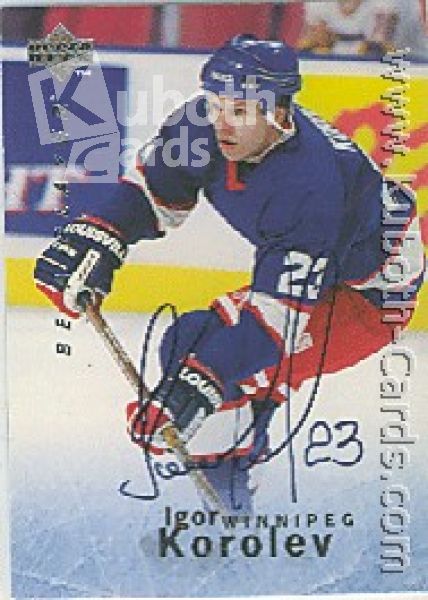 NHL 1995 / 96 Be A Player Autographs - No S135 - Korolev