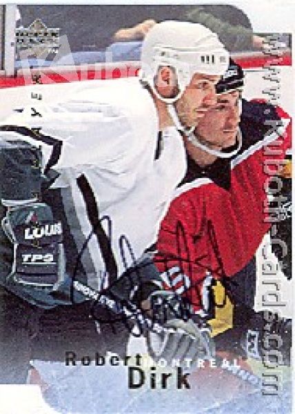 NHL 1995 / 96 Be A Player Autographs Die Cut - No S159 - Robert Dirk