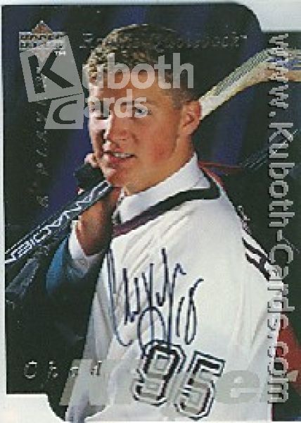 NHL 1995 / 96 Be A Player Autographs Die Cut - No S167 - Chad Kilger