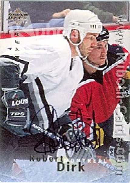 NHL 1995 / 96 Be A Player Autographs - No S159 - Dirk