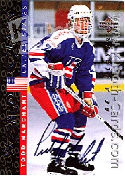 NHL 1995 / 96 Be A Player Autographs - No S190 - Marchant