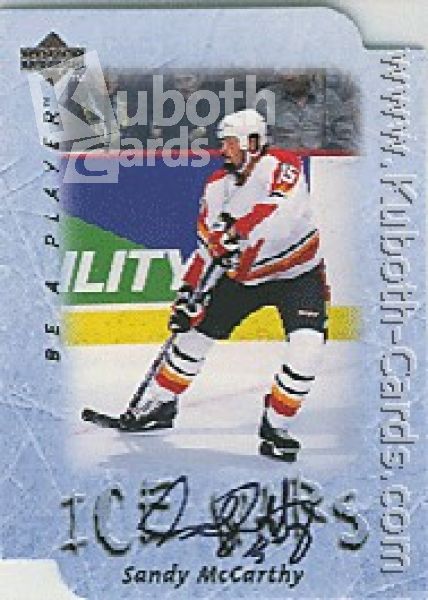 NHL 1995 / 96 Be A Player Autographs Die Cut - No S217 - Sandy McCarthy