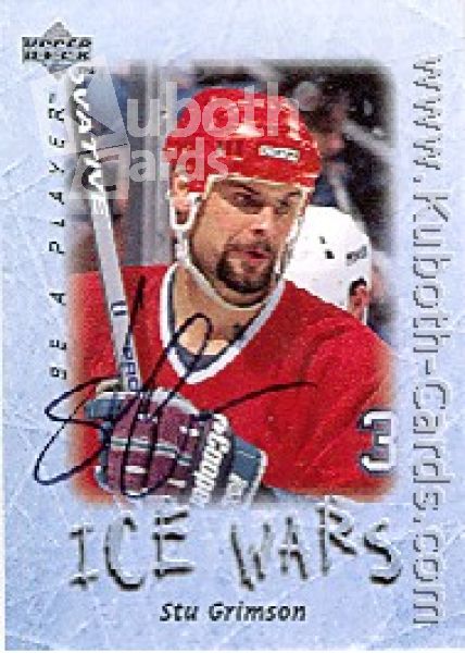 NHL 1995 / 96 Be A Player Autographs - No S224 - Grimson