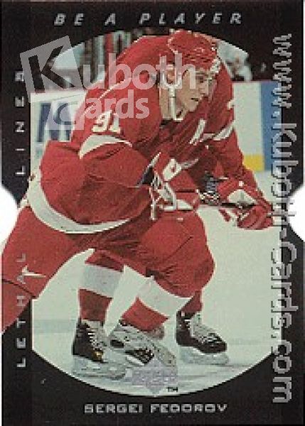 NHL 1995 / 96 Be A Player Lethal Lines - No LL8 - Fedorov