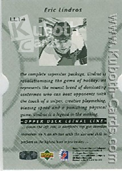 NHL 1995 / 96 Be A Player Lethal Lines - No LL14 - Lindros