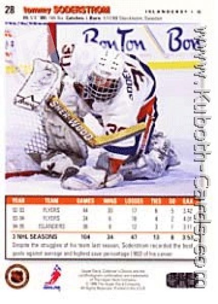 NHL 1995 / 96 Collector's Choice - No 28 - Tommy Soderstrom