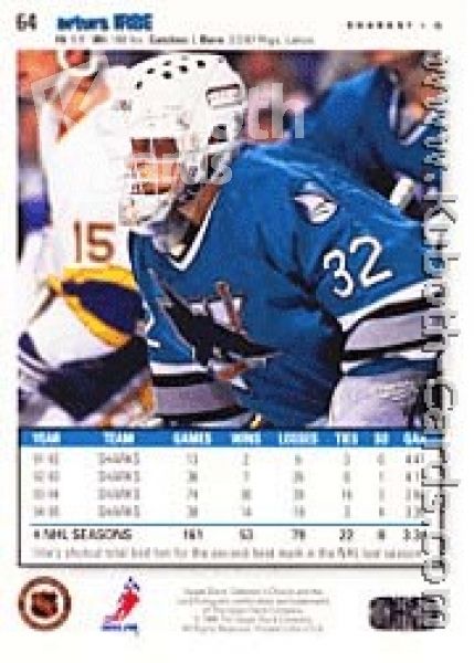 NHL 1995 / 96 Collector's Choice - No 64 - Arturs Irbe