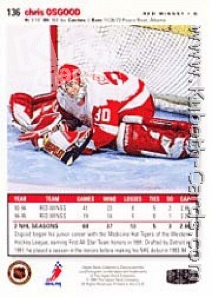 NHL 1995 / 96 Collector's Choice - No 136 - Chris Osgood