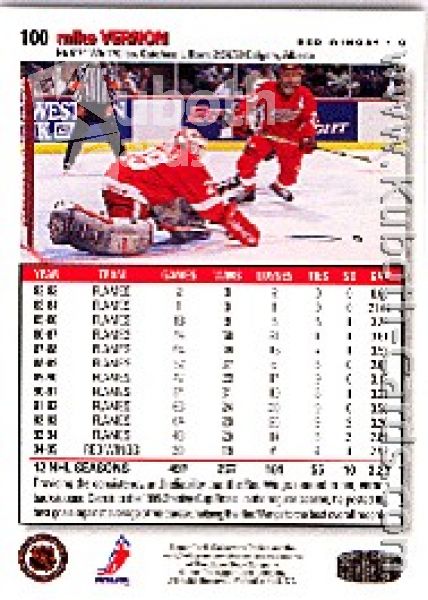 NHL 1995 / 96 Collector's Choice - No 100 - Mike Vernon