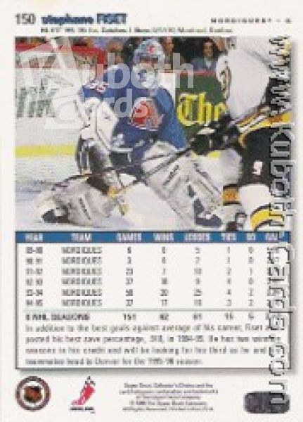 NHL 1995 / 96 Collector's Choice - No 150 - Stephane Fiset