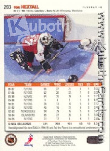 NHL 1995 / 96 Collector's Choice - No 203 - Ron Hextall