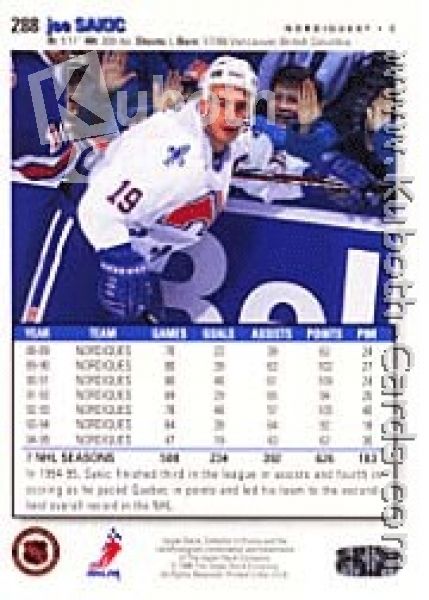 NHL 1995 / 96 Collector's Choice - No 288 - Joe Sakic