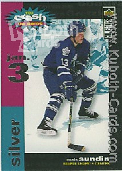 NHL 1995 / 96 Collector's Choice Crash the Game - No C30B - Mats Sundin