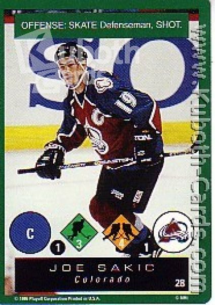 NHL 1995 / 96 Playoff One on One - No 28 - Joe Sakic