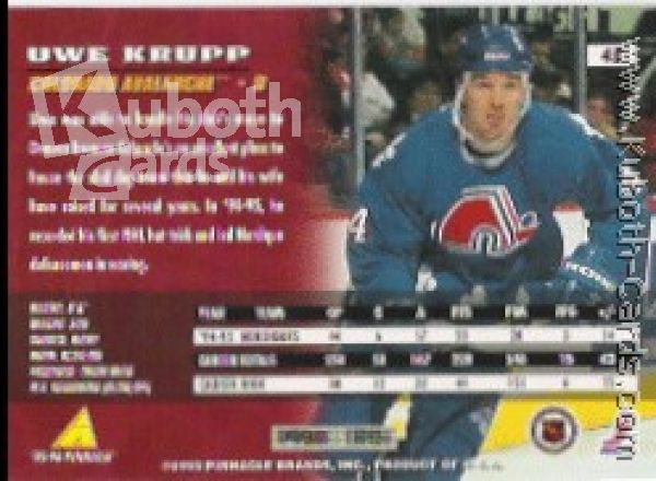 NHL 1995/96 Pinnacle - No. 46 - Uwe Krupp