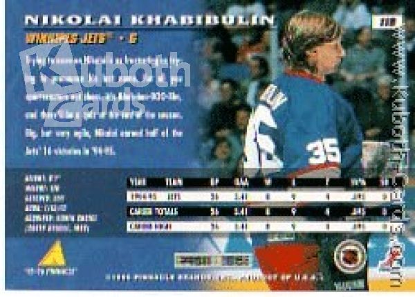 NHL 1995 / 96 Pinnacle - No 118 - Nikolai Khabibulin