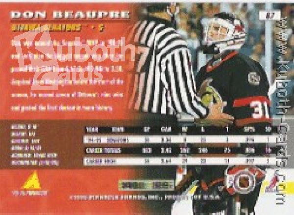 NHL 1995 / 96 Pinnacle - No 87 - Don Beaupre